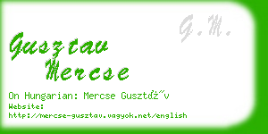 gusztav mercse business card